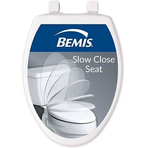 BEMIS 7300SLEC 000 - El asiento de inodoro se cierra lentamente y se retira fácil de limpiar, elongado, color blanco