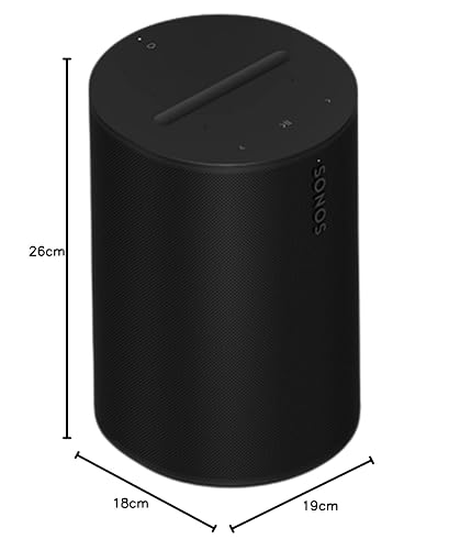 Sonos Era 100 Bocina Inalámbrica con Acústica y Conectividad de Última Generación Wi-Fi y Bluetooth - Negro