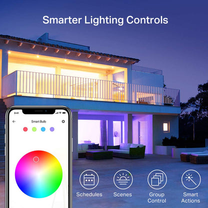 Kasa Smart - Bombillas inteligentes Alexa Smart Bombillas LED +, bombilla que cambia a todo color, regulables, WiFi inteligentes, funciona con Alexa y Google Home, A19