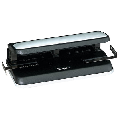 Swingline Perforadora Easy Touch, Ajustable 2/3 Perforaciones para Uso Intenso, Negro/Gris. P5110