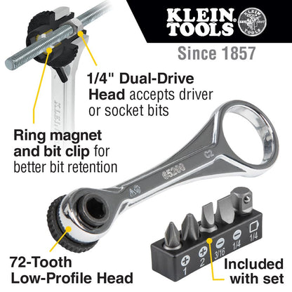 Klein Tools 85515 Juego de Destornilladores de Impacto Multi-Bit de 3 Piezas con Stubby 8-en-1, Mini Trinquete y Destornillador para Electrónicos 4-en-1