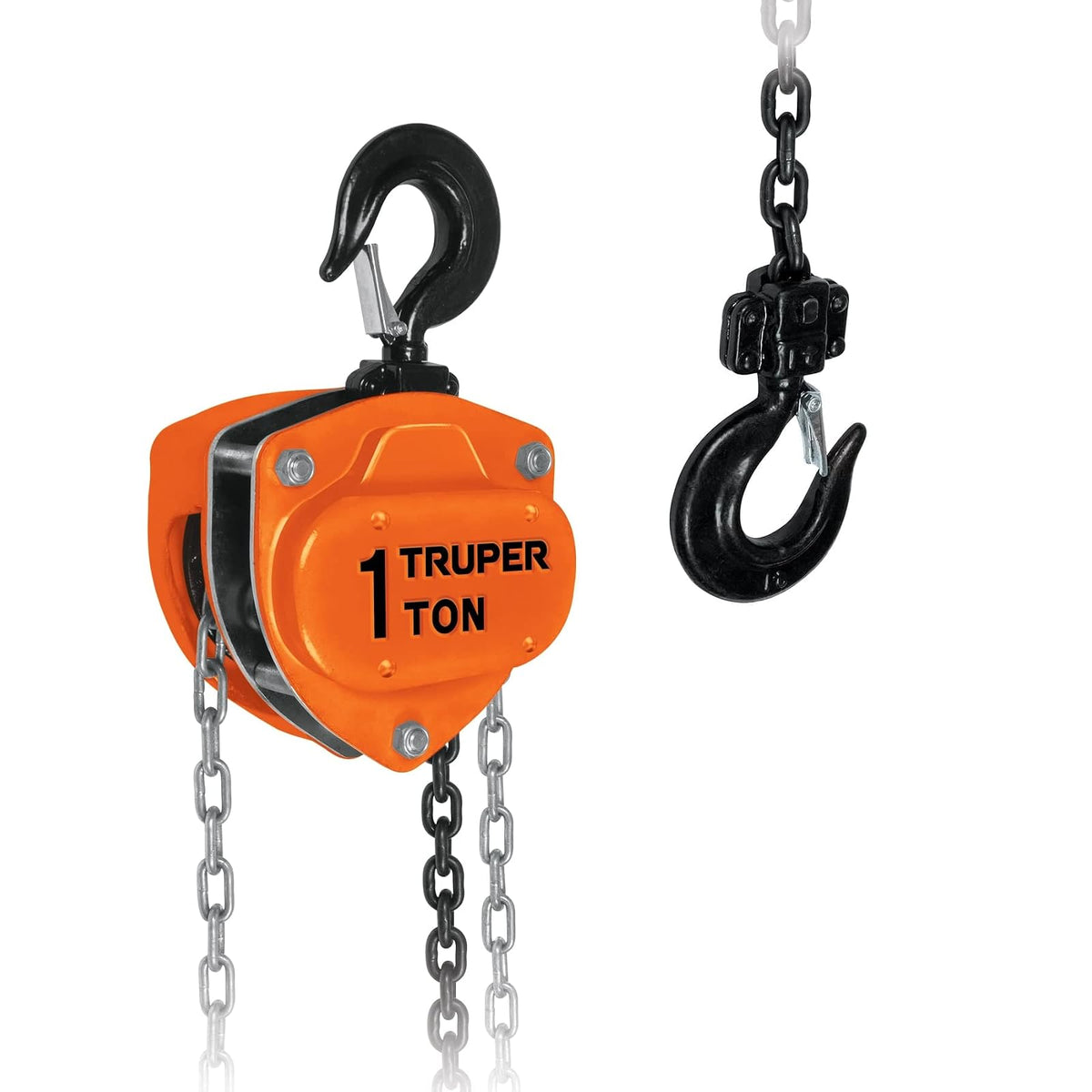 Truper POL-1/2 Polipasto de Cadena 1/2 Ton Triple Engrane - 1 t