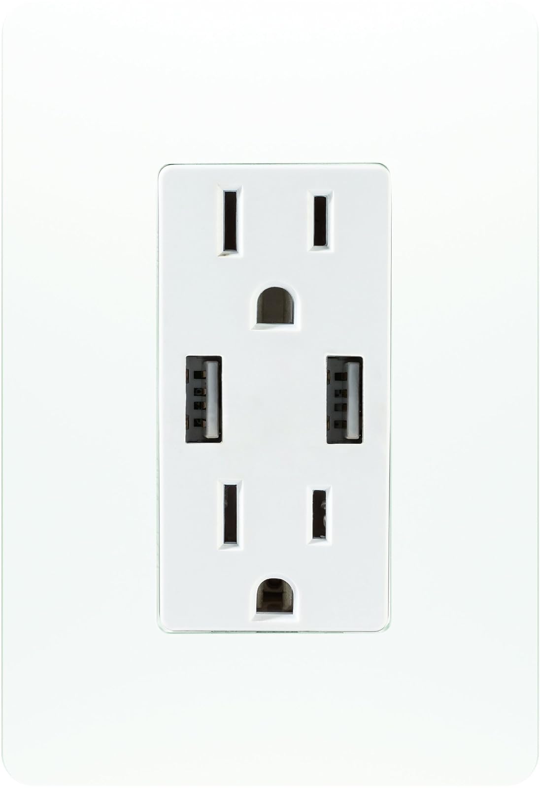 Niessen N1330-BL Contacto Duplex 2P+T con Dos Puertos USB, 2.1A, 15A, con Placa Blanca