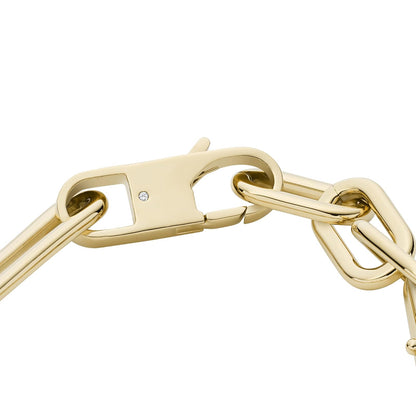 Fossil Women's Gold-Tone Stainless Steel Chain Bracelet