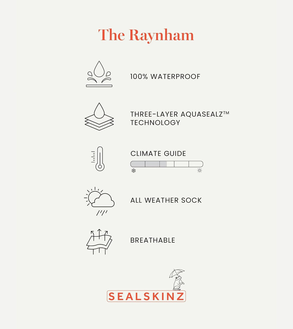 SEALSKINZ Calcetines Impermeables para Todo Tipo de Clima