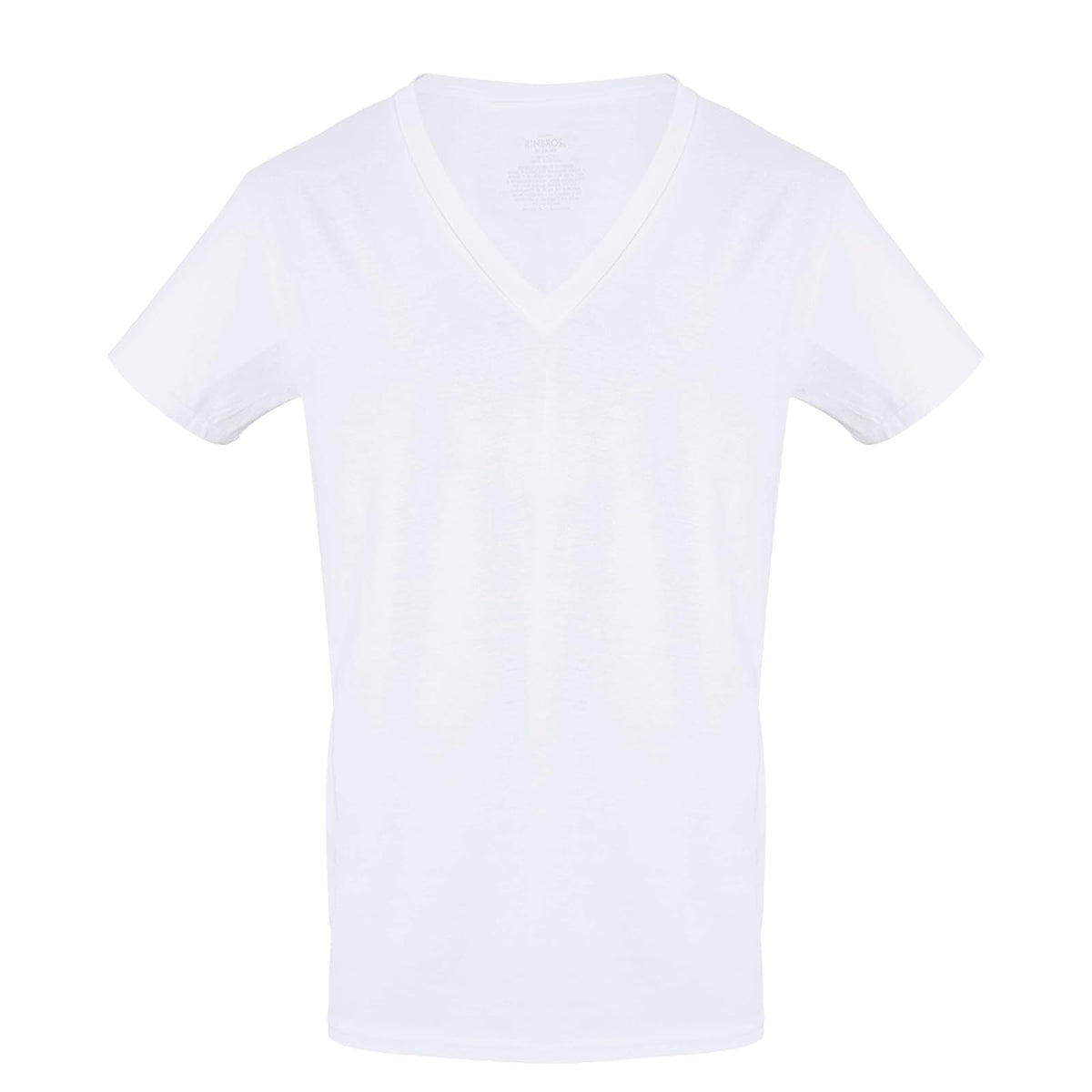 Rinbros Camiseta Hombre - 100% Algodón, Manga Corta, Cuello en V 3 Piezas