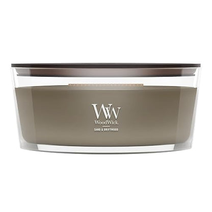 WoodWick 76378 Sand and Driftwood HearthWick Candle, Grey by Woodwick