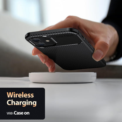 ORIbox Funda Compatible con iPhone 12 Pro, Compatible con iPhone 12, Duradera y Ligera, a Prueba de Golpes, Color Negro