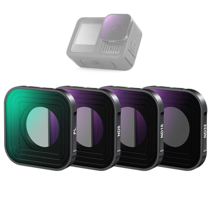 Neewer Filtro ND para Cámaras de Acción GoPro - Marco de plástico - Juego de 4 filtros ND&CPL