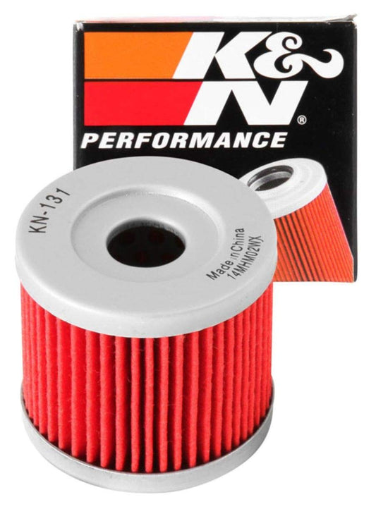 K&N Filtro de Aceite para Motocicleta Alto Rendimiento Premium Compatible con Suzuki Hyosung KN-131, Negro