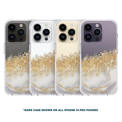 Case-Mate iPhone 14 Pro Case - Karat Marble [10FT Drop Protection] [Wireless Charging Compatible] Luxury Cover with Cute Bling Sparkle for iPhone 14 Pro 6.1", Anti-Scratch, Shock Absorbent, Slim Fit