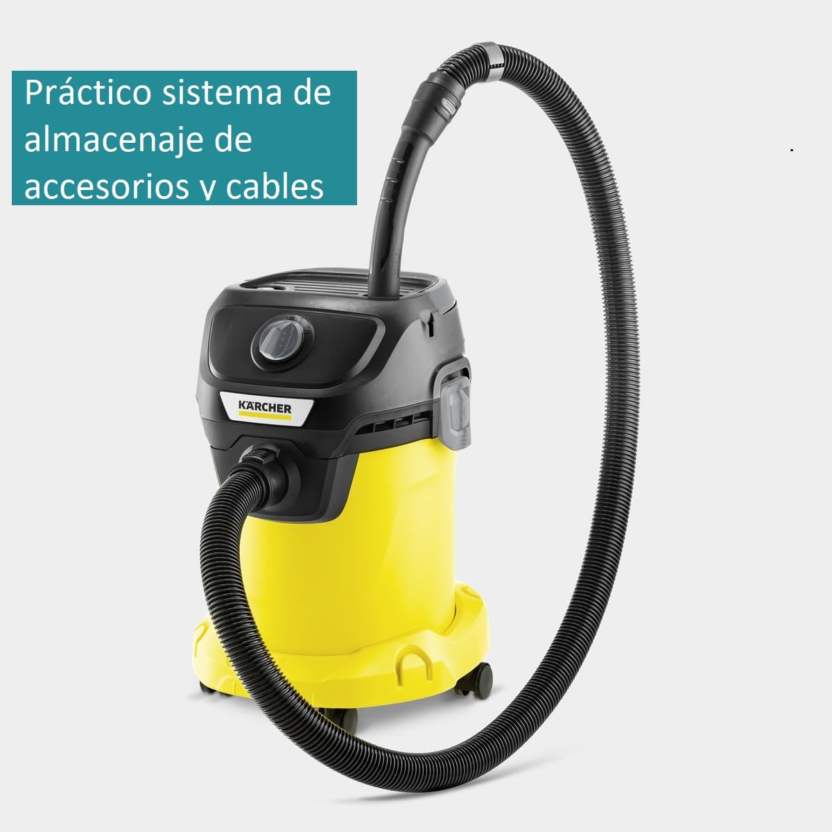 Kärcher Aspiradora depósito de plástico de 17 l, Cable de 4 m, Filtro de Cartucho de una Pieza KWD-3