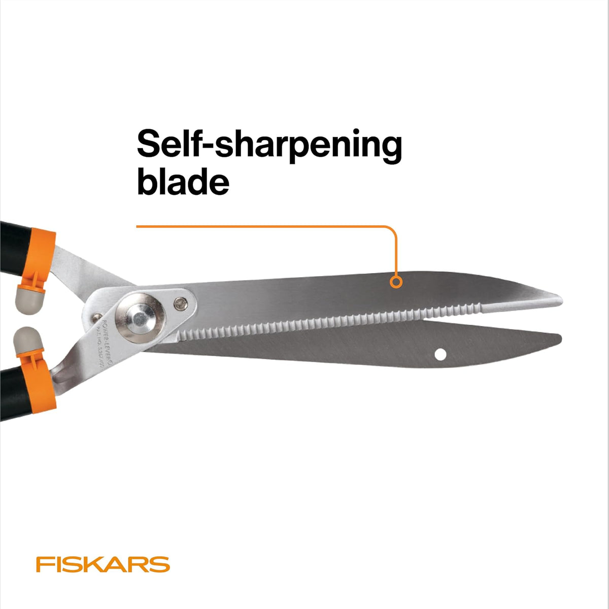 Fiskars 9181 - Tijeras para setos con mango de acero