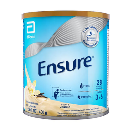 Ensure Clásico Fórmula Nutricional en Polvo para Adultos, 400 g - Vainilla