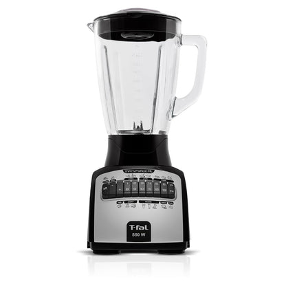 T-fal Licuadora Infiny Force XL con Vaso de Vidrio 2.2 L, 550 W - 14 Velocidades - Negra