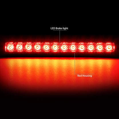 DNA Motoring 3BL-NARM04-LED-RD Full LED 3ª Tercera Lámpara Freno Trasera Rojo