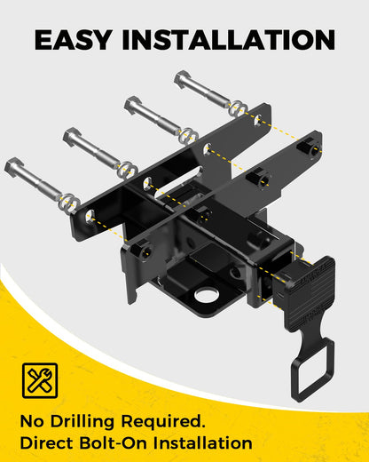 Xprite - Kit de Receptor de Enganche para Remolque de Parachoques Trasero de 2 Pulgadas con arnés de cableado Compatible con Jeep Wrangler JK JKU 2007-2018 con Tapa, Combo de Remolque de Parachoques