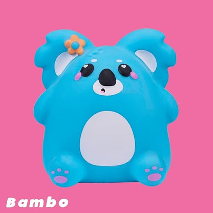 Smooshzees Cutezees Bambo, Koala Azul, Personajes coleccionables, supersuaves, adorables y esponjosos