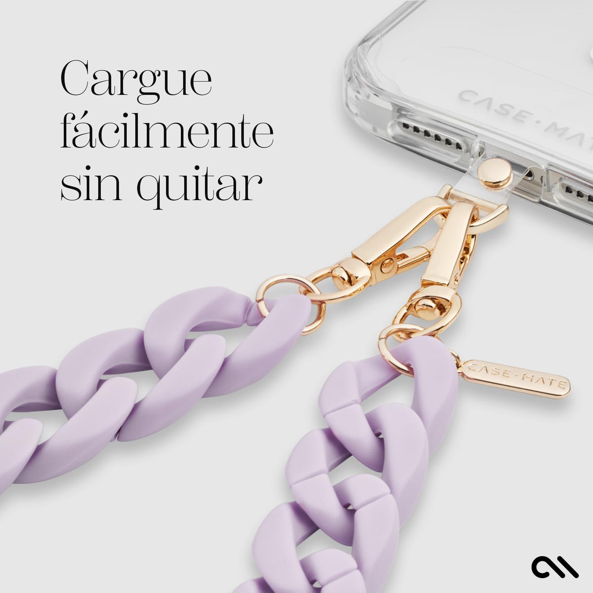 Case-Mate - Correa Cruzada para teléfono Celular, Correa para teléfono Celular Manos Libres, Soporte para Cadena de Cuello para iPhone 16 Pro Max/15 Pro Max/14 Pro Max/13 Pro/12/S24 Ultra - Lavanda