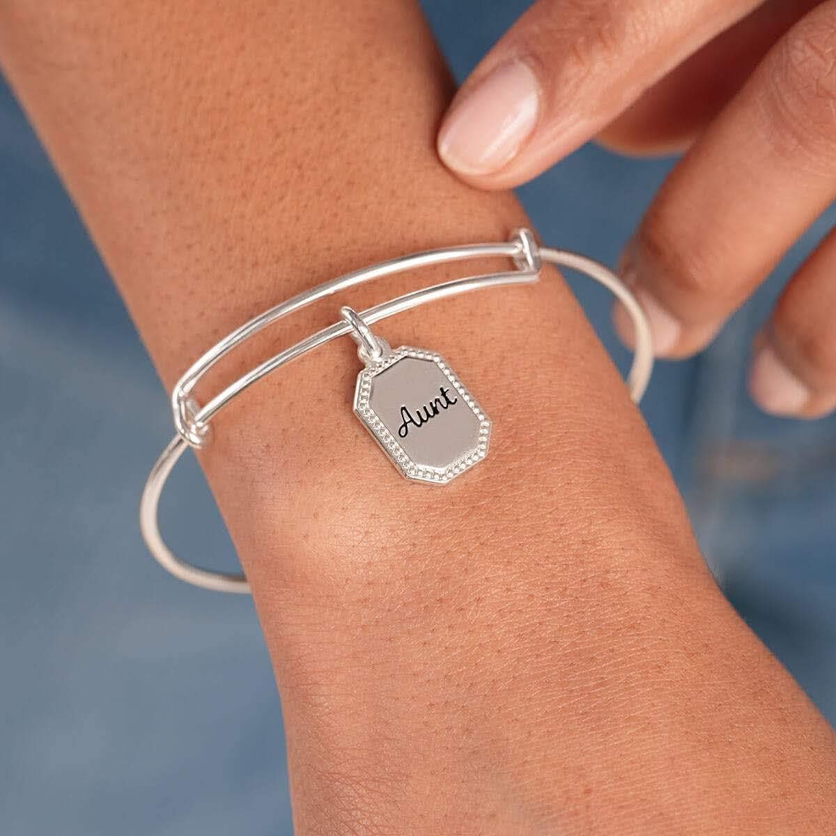 Alex and Ani Because I Love You - Pulsera de Alambre expandible para Mujer, Abalorios significativos, 2 a 3.5 Pulgadas