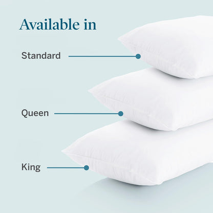 Lucid - Funda Protectora para Almohada 100% Impermeable - Algodón Suave, Hipoalergénico y Transpirable - Blanco - Tamaño Queen