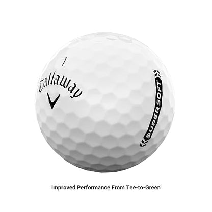 Callaway Juego de 12 Pelotas de Golf Unisex Supersoft 23 de Alto Rendimiento, Color Blanco