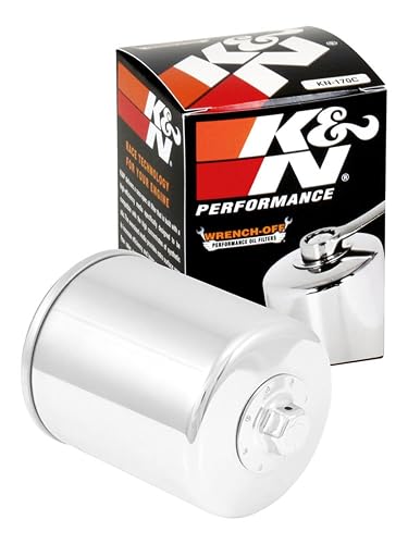 K&N Filtro de Aceite de Alto Rendimiento para Harley Davidson KN-170C, Cromado