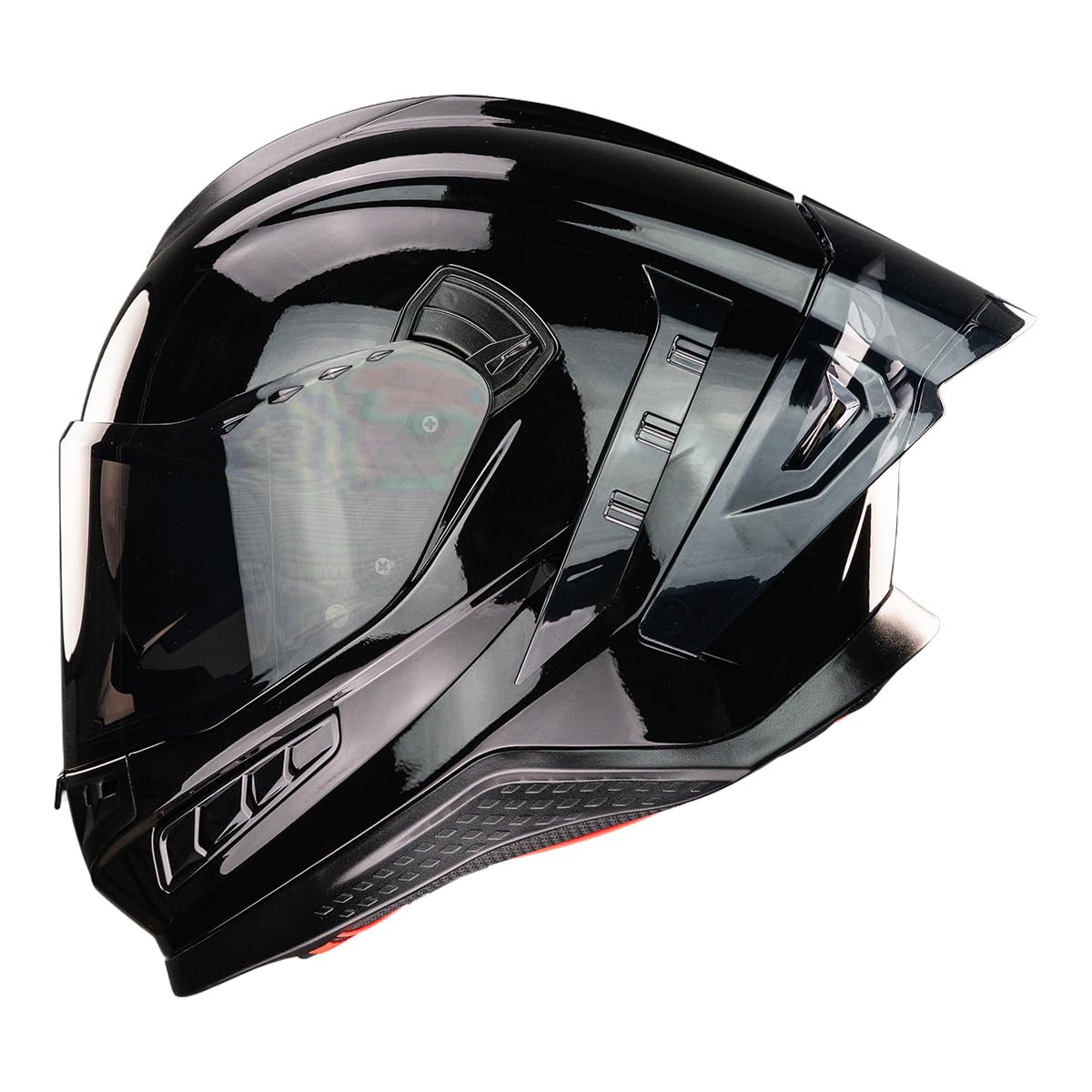 KOV Casco EKHO Negro Brillante para Moto Integral Deportivo Certificado Dot