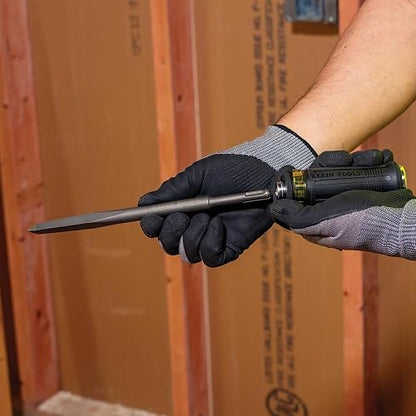 Klein Tools 32753SD SDS Desarmador de demolición, puntas de cincel plano y de bala, uso con rotomartillo y barras de palanca de mano, 3 piezas