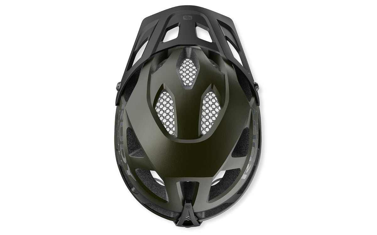 Rudy Project Protera+ MTB Casco para Adultos, Negro/Verde Matte, S-M 55-58 Cm