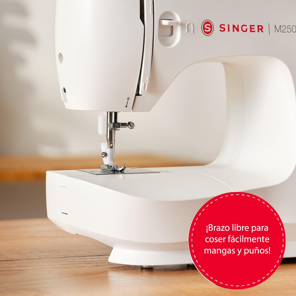 SINGER® M2505 Máquina de Coser Mecánica De 10 Puntadas Ideal Principiantes | Ideal para quienes inician costura, máquina con 10 puntadas integradas, adecuada reparaciones sencillas, ojal en 4 pasos