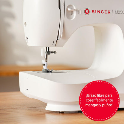 SINGER® M2505 Máquina de Coser Mecánica De 10 Puntadas Ideal Principiantes | Ideal para quienes inician costura, máquina con 10 puntadas integradas, adecuada reparaciones sencillas, ojal en 4 pasos