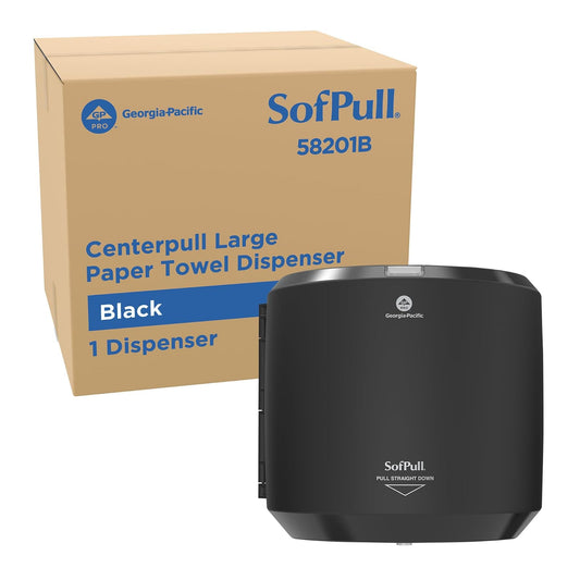 SOFPULL® CENTERPULL - Dispensador de toallas de papel grande de alta capacidad por GP PRO (GEORGIA-PACIFIC), color negro, 1 dispensador