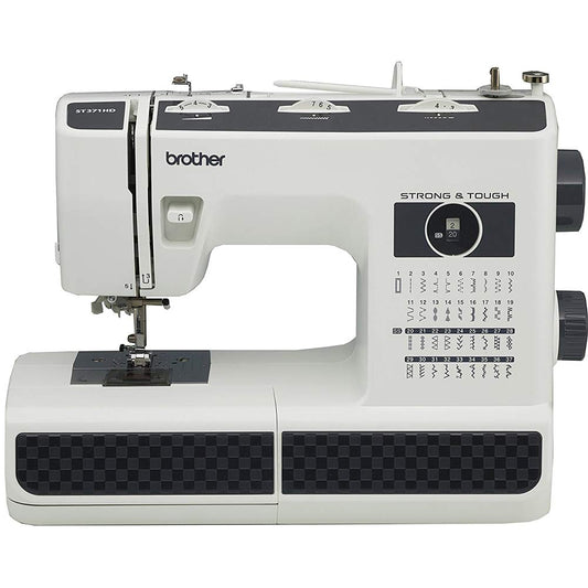Máquina de Coser Brother, 37 Puntadas, Color Blanco con Negro, Modelo ST371HD