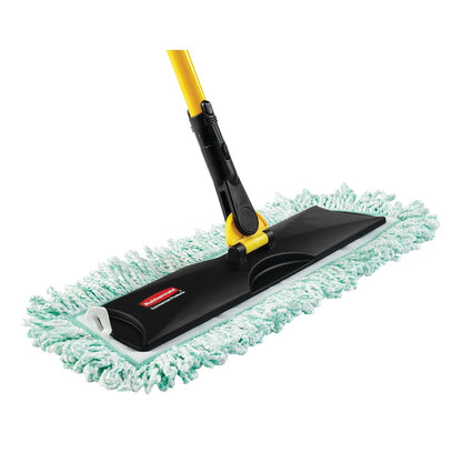 Rubbermaid Commercial Products HYGEN - Almohadilla de microfibra para el polvo de 60 pulgadas con flecos, color verde, para limpieza profesional y limpieza industrial de alta resistencia, para