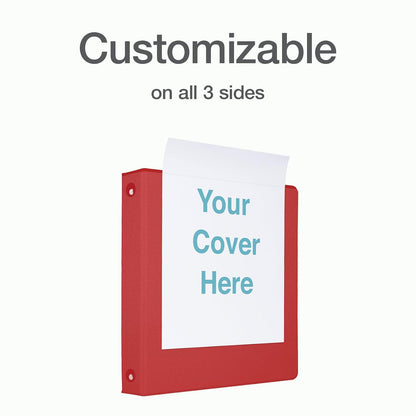 Carpeta Cardinal de 3 anillos, 1.5 pulgadas, anillos redondos, capacidad para 350 hojas, vista de presentación ClearVue, antiadherente, varios colores , paquete de 6 (79557)