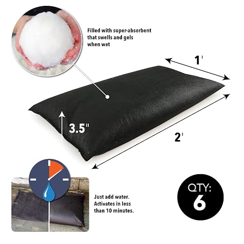 Quick Dam QD1224-6 Bolsas de inundación activadas por Agua