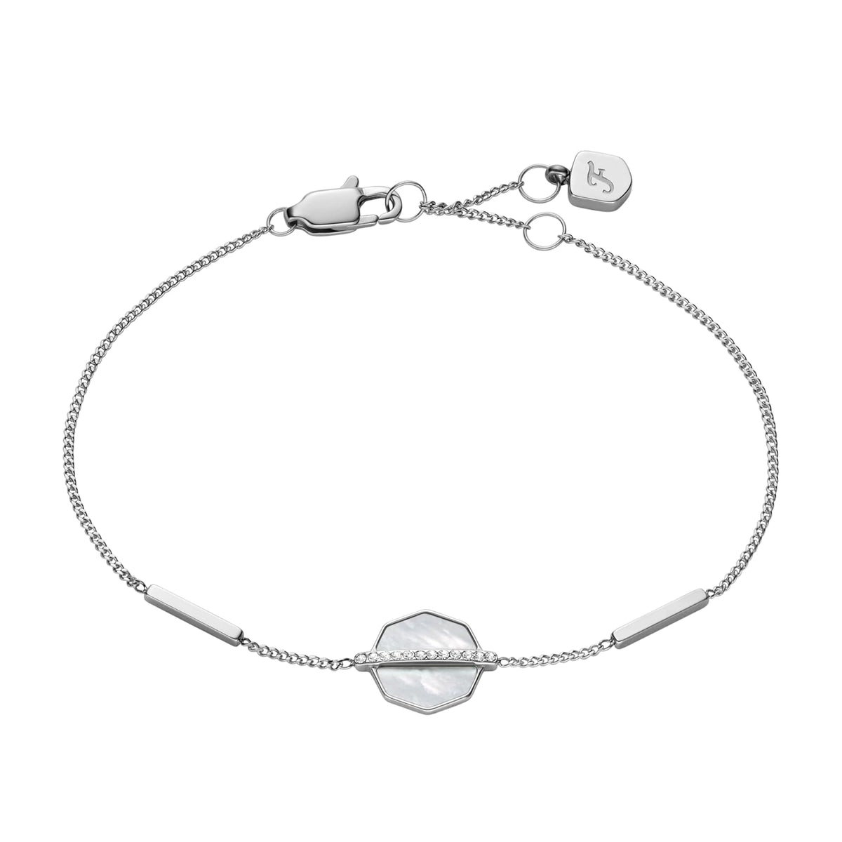 Pulsera Fossil JF04910040 Jewelry de acero inoxidable en color plateado para dama