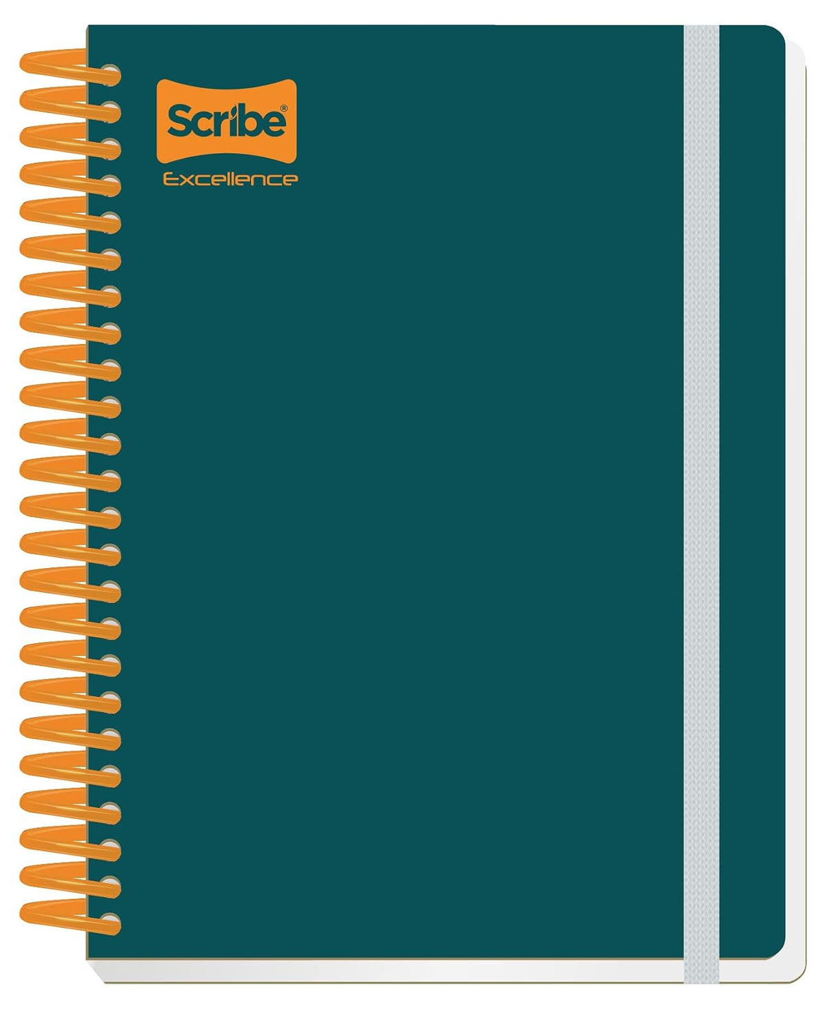 Scribe Excellence Cuaderno Profesional Pasta Dura Espiral Cuadro Chico - Azul oscuro - Gris Claro - 200 Pages