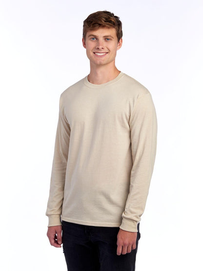 Jerzees Men's Dri-Power Cotton Blend Long Sleeve Tees, Moisture Wicking, Odor Protection, UPF 30+, Sizes S-3x