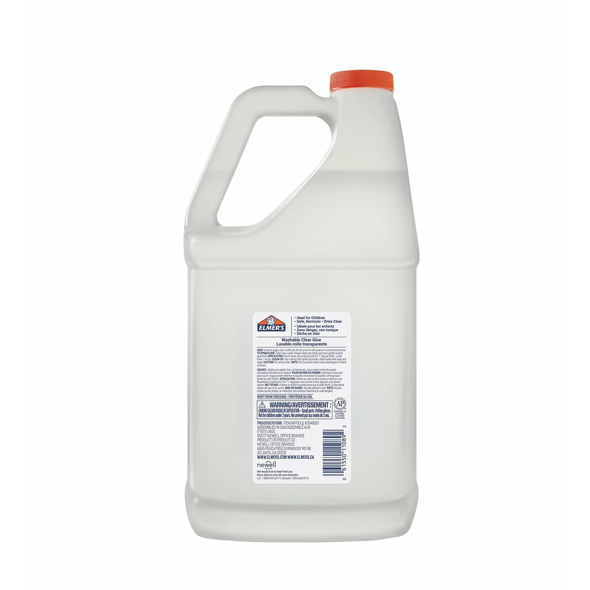Elmer's Liquid School Glue, Premium Clear, Washable, 1 Gallon, 1 Count - Great For Making Slime