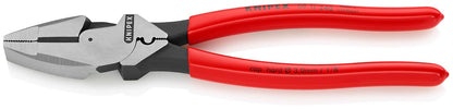 Knipex 09 11 240 Alicates de apalancamiento ultra alto para lineman, con extractor de cinta de pescado y crimpadora