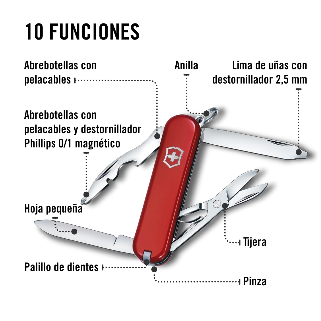 Victorinox Navaja Rambler, Roja, 10 Usos