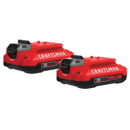 Craftsman V20 batería de Iones de Litio, 2.0 amperios Hora, 2 Unidades (CMCB202-2)