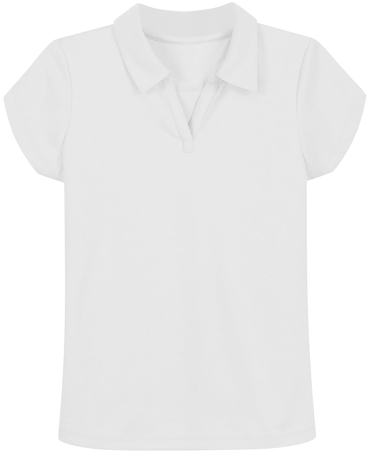 Nautica Polo de Manga Corta para Uniforme Escolar Niña - Blanco - 12-14