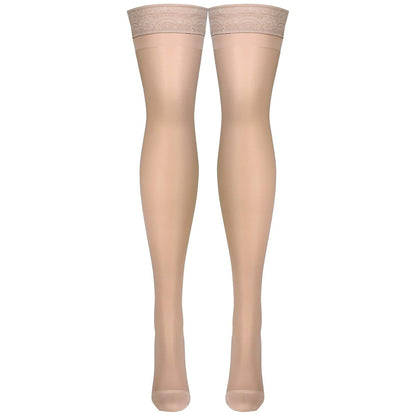 Truform Compression Stockings, High, 15-20 Mmhg, Nude, Medical Support Hose Mujeres, Medium