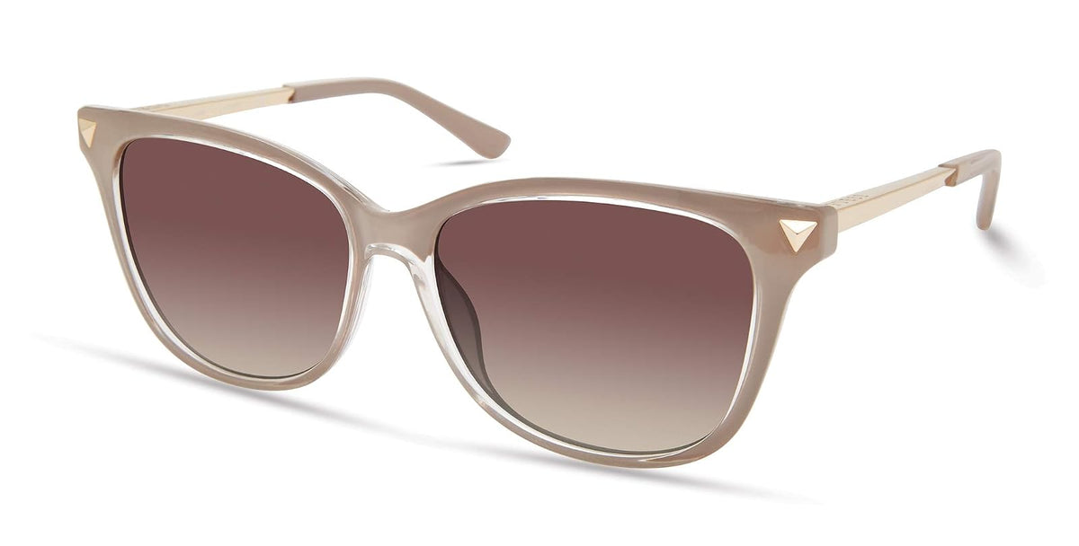 GUESS Gafas de sol cuadradas Gua00011 para mujer - 56 mm - Beige (Shiny Beige)