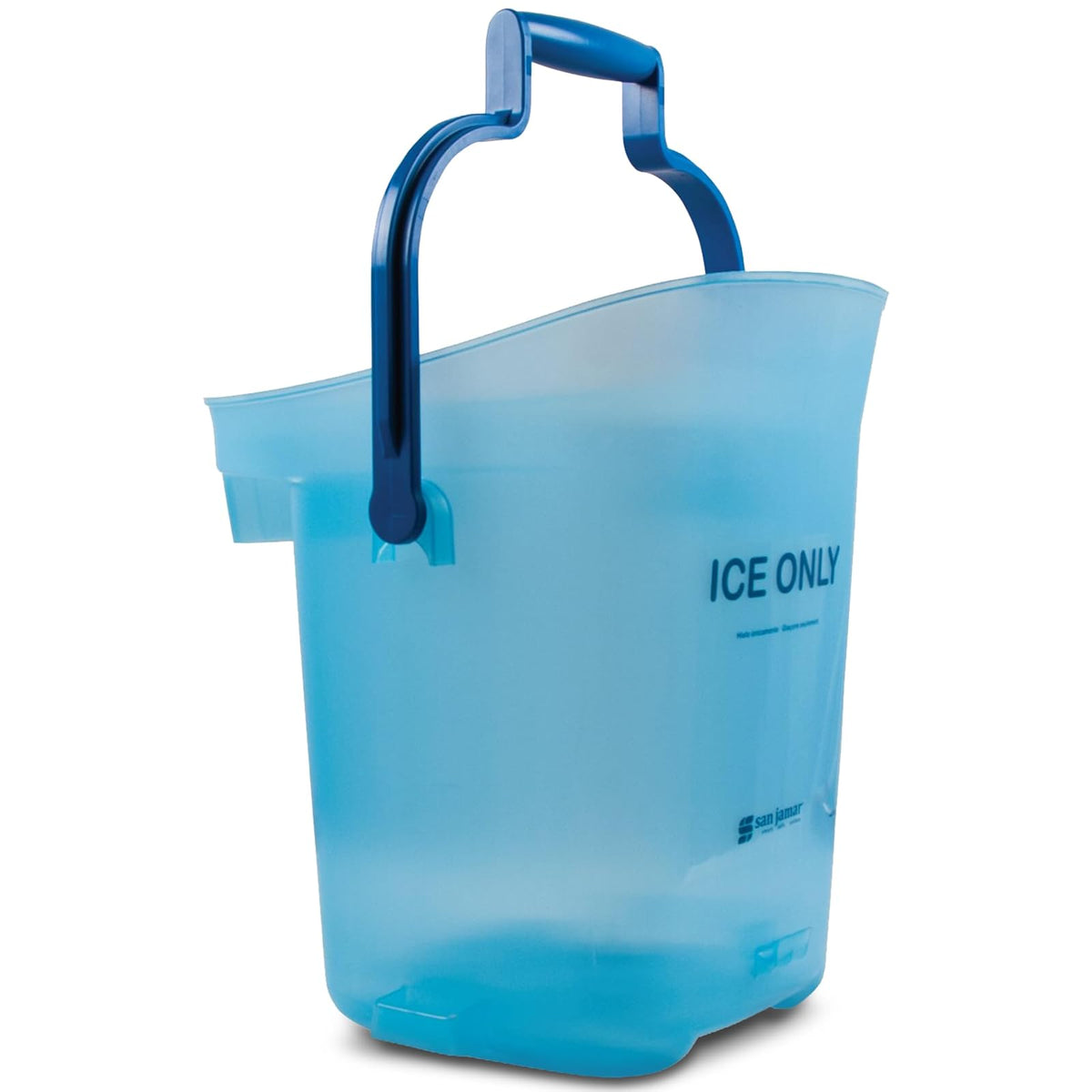 San Jamar Bolsa de hielo ligera de plástico, 6 galones, azul