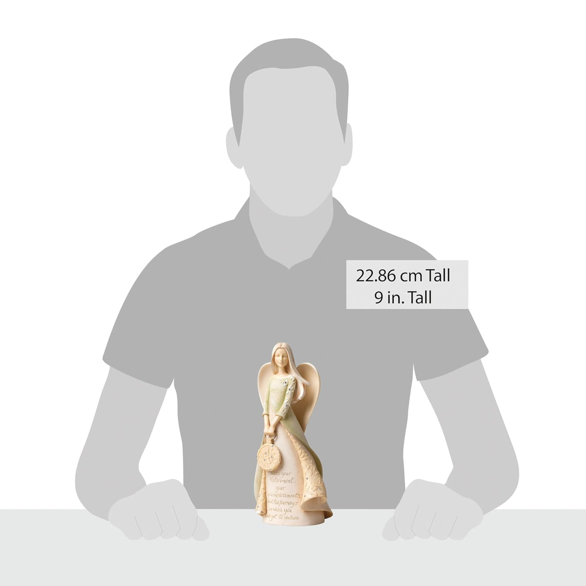 Enesco 4036736 Foundations Retirement Angel Figurine, 9.25-Inch