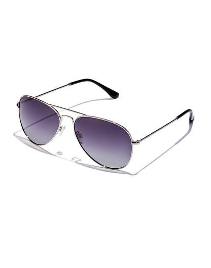 HAWKERS Lentes de Sol HAWK para hombre y mujer - Gris Polarizado, Plata Ct - negro